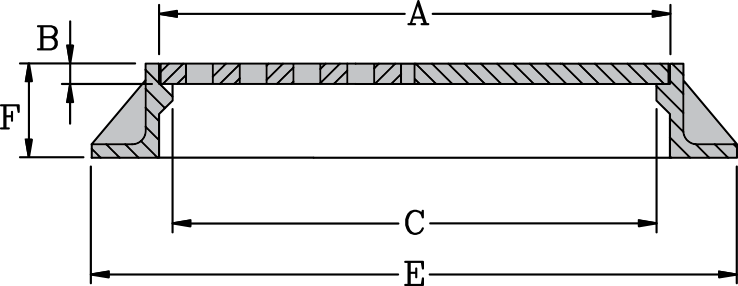 Product Drawing of a Square Catch Basin