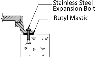 Product Drawing of the Anchor Bolts