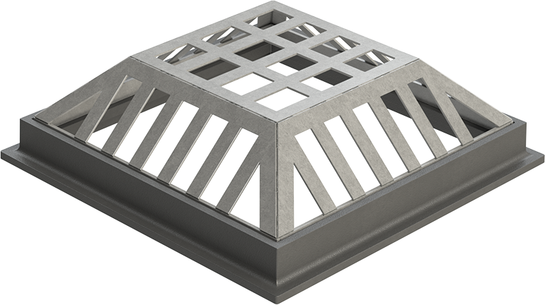 Square Galvanized Steel Top Mount Grate